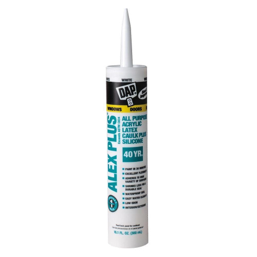 DAP ALEX PLUS Acrylic Latex Caulk Plus Silicone Акриловый латексный герметик с добавками силикона 305 мл