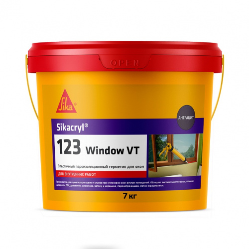 Sikacryl®-123 Window VT - эластичный паронепроницаемый акриловый герметик 7 кг Бежевый